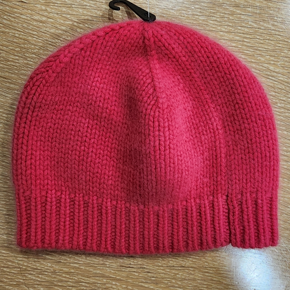 J. Crew Beanie Cashmere Knit Hat Coral Unisex Classic Soft & Cozy